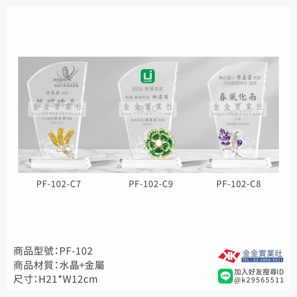水晶獎牌PF-102產品圖片