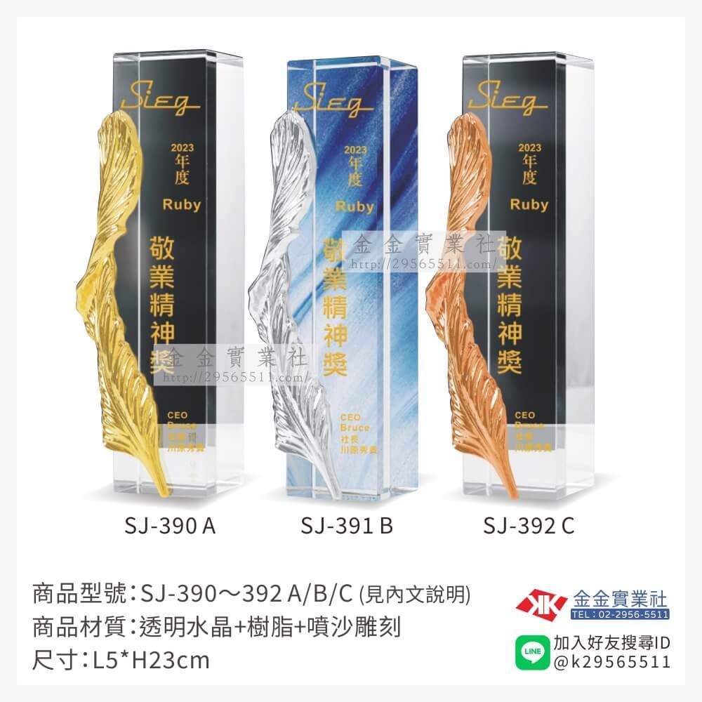 水晶獎座SJ-390產品圖片